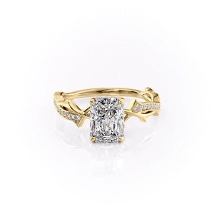 The Pave Twig Set With A 5 Carat Radiant Moissanite