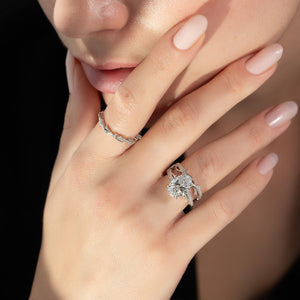 The Pave Twig Set With A 3 Carat Oval Lab Diamond
