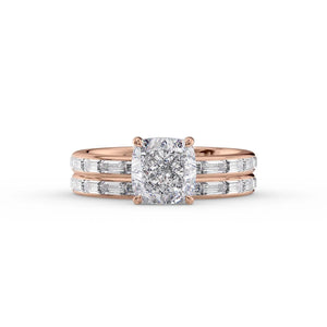 The Jennifer Set With A 3 Carat Cushion Lab Diamond