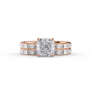 The Jennifer Set With A 1.5 Carat Cushion Lab Diamond