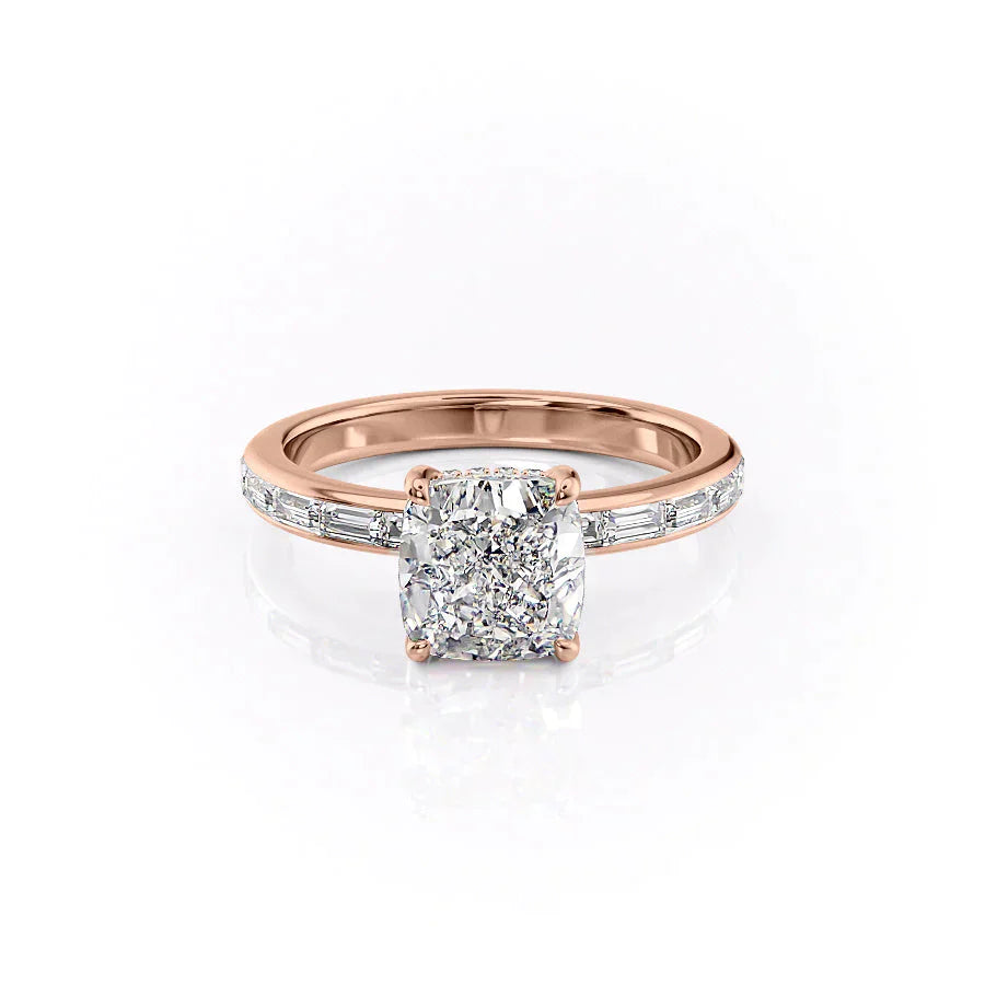The Jennifer Set With A 3 Carat Cushion Lab Diamond