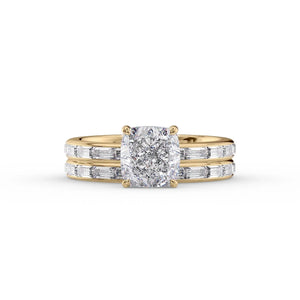 The Jennifer Set With A Cushion Lab Diamond