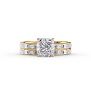The Jennifer Set With A 3 Carat Cushion Lab Diamond