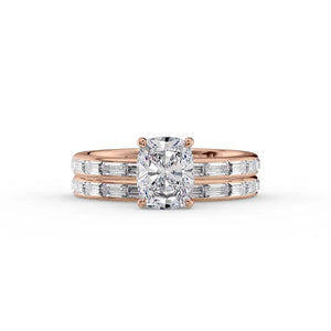 The Jennifer Set With A 2 Carat Elongated Cushion Lab Diamond
