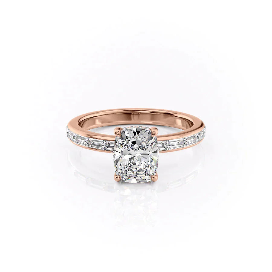The Jennifer Set With A 3 Carat Elongated Cushion Lab Diamond