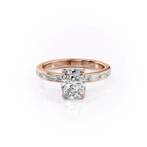 The Jennifer Set With A 3 Carat Elongated Cushion Lab Diamond