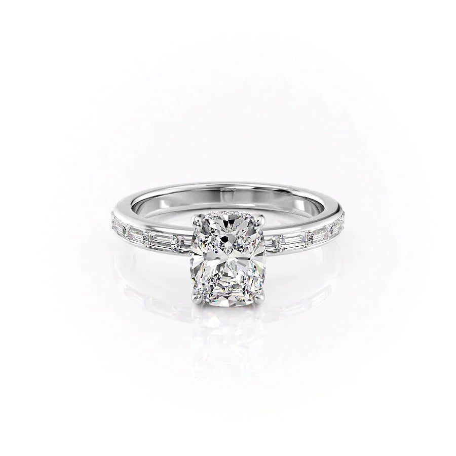 The Jennifer Set With A 1 Carat Elongated Cushion Lab Diamond