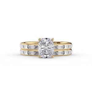 The Jennifer Set With A 1 Carat Elongated Cushion Lab Diamond