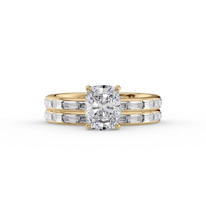 The Jennifer Set With A 1.5 Carat Elongated Cushion Lab Diamond