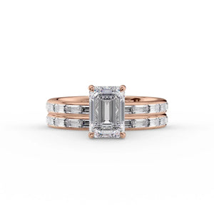 The Jennifer Set With A 3 Carat Emerald Lab Diamond