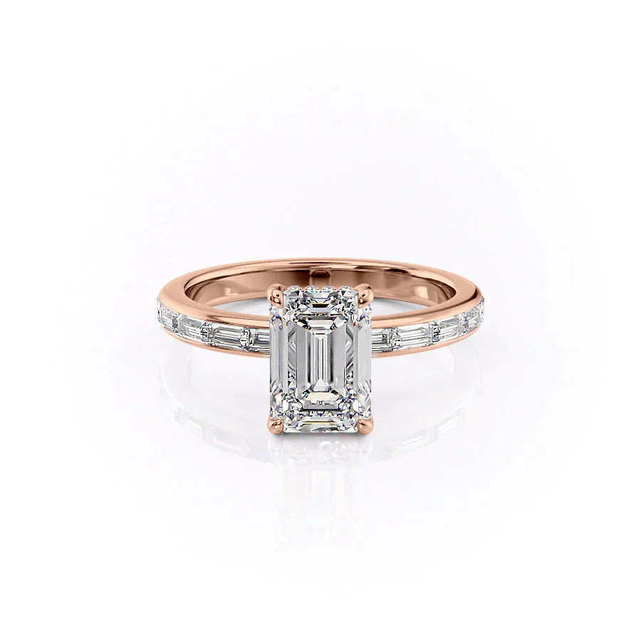 The Jennifer Set With A 1 Carat Emerald Lab Diamond