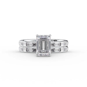 The Jennifer Set With A 1 Carat Emerald Lab Diamond