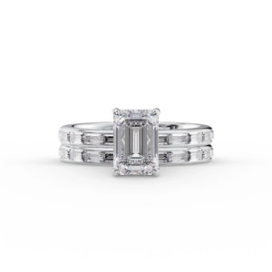 The Jennifer Set With A 3 Carat Emerald Lab Diamond
