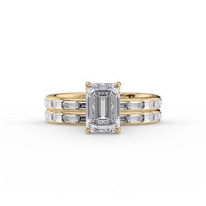The Jennifer Set With A 1.5 Carat Emerald Lab Diamond