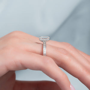 The Jennifer Set With A 3 Carat Emerald Lab Diamond