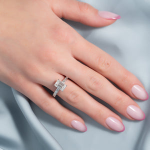 The Jennifer Set With A 3 Carat Emerald Lab Diamond