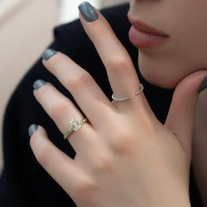 The Jennifer Set With A 1.5 Carat Emerald Lab Diamond