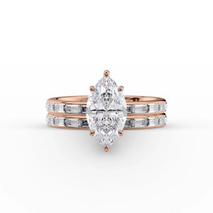 The Jennifer Set With A 1 Carat Marquise Lab Diamond