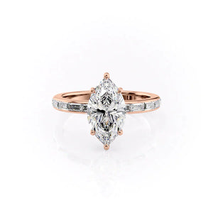 The Jennifer Set With A 1.5 Carat Marquise Lab Diamond
