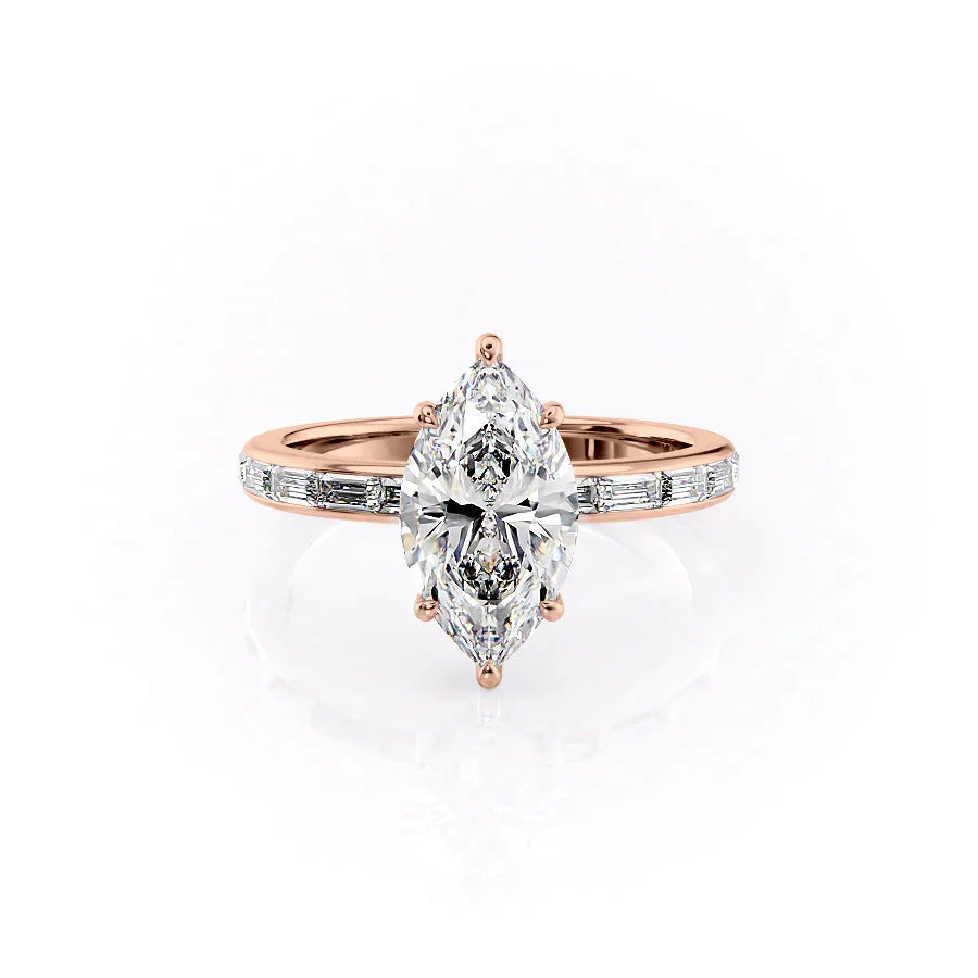 The Jennifer Set With A 2 Carat Marquise Lab Diamond
