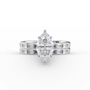 The Jennifer Set With A 2 Carat Marquise Lab Diamond
