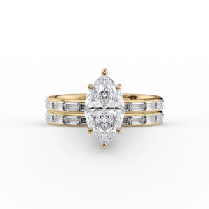 The Jennifer Set With A 1 Carat Marquise Lab Diamond