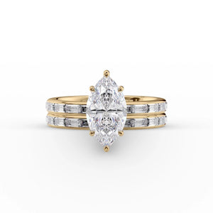 The Jennifer Set With A 1.5 Carat Marquise Lab Diamond