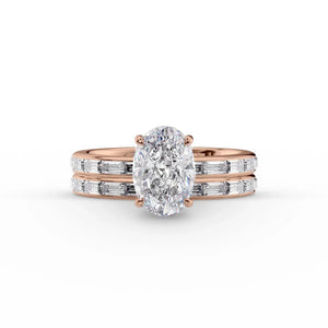 The Jennifer Set With A 2.5 Carat Oval Lab Diamond