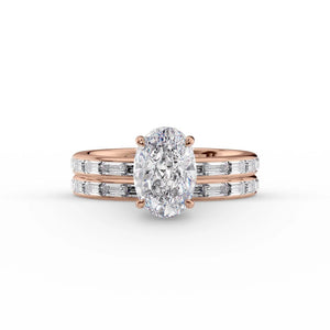 The Jennifer Set With A 1.5 Carat Oval Lab Diamond