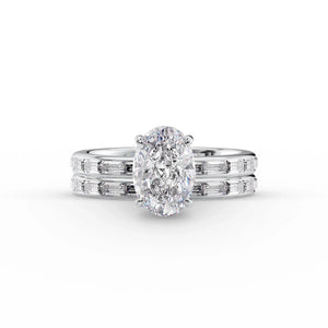 The Jennifer Set With A 2.5 Carat Oval Lab Diamond