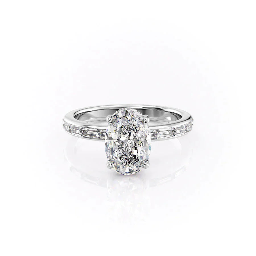 The Jennifer Set With A 3 Carat Oval Lab Diamond