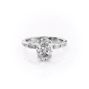 The Jennifer Set With A 3 Carat Oval Lab Diamond