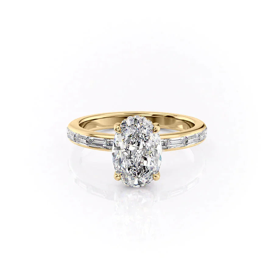 The Jennifer Set With A 3 Carat Oval Lab Diamond