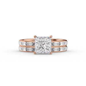 The Jennifer Set With A 3 Carat Princess Lab Diamond