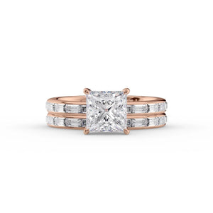 The Jennifer Set With A 3 Carat Princess Lab Diamond