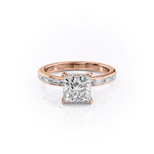 The Jennifer Set With A 2 Carat Princess Lab Diamond