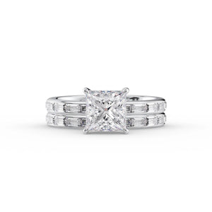 The Jennifer Set With A 1 Carat Princess Lab Diamond