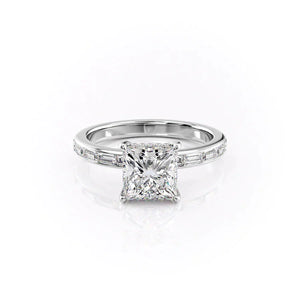 The Jennifer Set With A 1 Carat Princess Lab Diamond