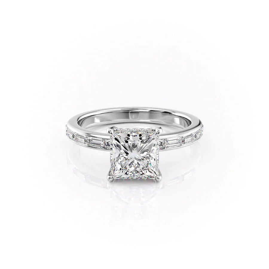 The Jennifer Set With A 1 Carat Princess Lab Diamond