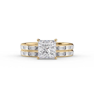 The Jennifer Set With A 3 Carat Princess Lab Diamond