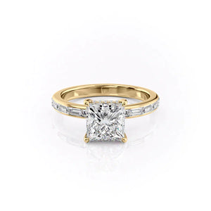 The Jennifer Set With A 3 Carat Princess Lab Diamond