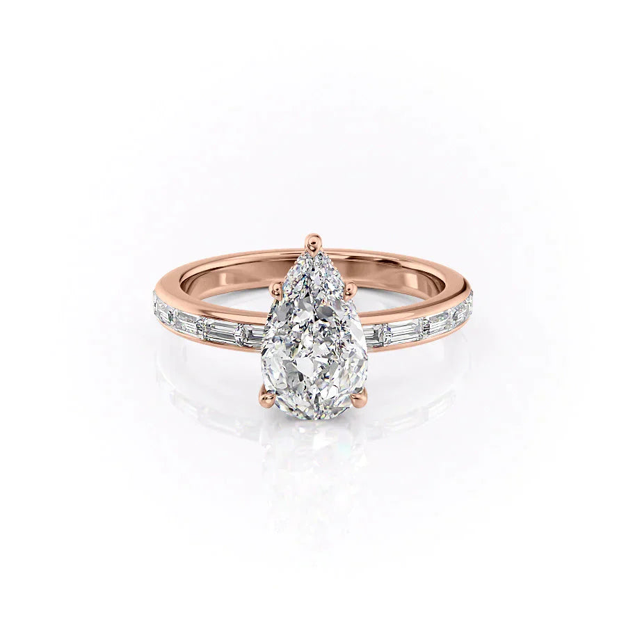 The Jennifer Set With A 2 Carat Pear Lab Diamond