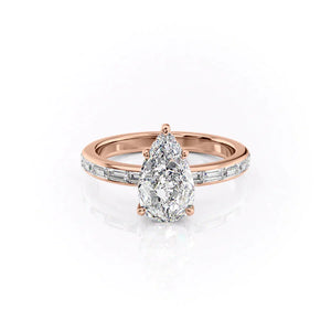 The Jennifer Set With A 2 Carat Pear Lab Diamond