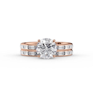 The Jennifer Set With A Round Lab Diamond