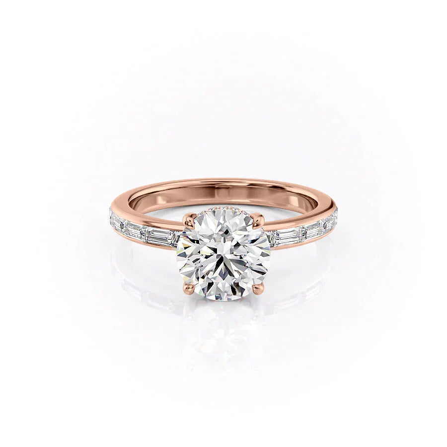 The Jennifer Set With A 2.5 Carat Round Lab Diamond