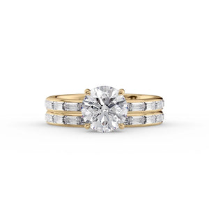 The Jennifer Set With A 3 Carat Round Lab Diamond