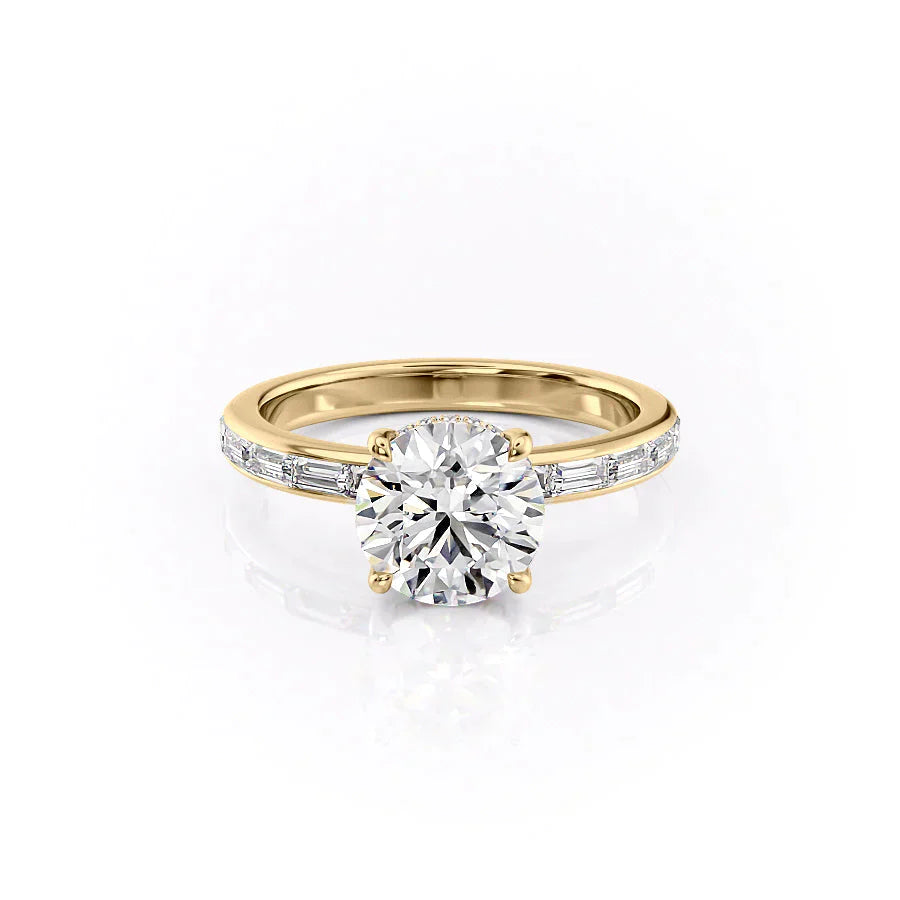 The Jennifer Set With A 2.5 Carat Round Lab Diamond