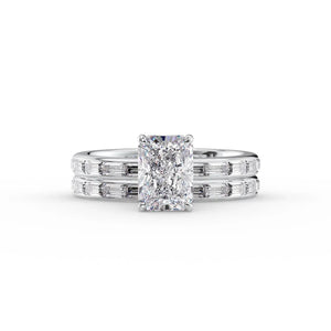 The Jennifer Set With A 3 Carat Radiant Lab Diamond
