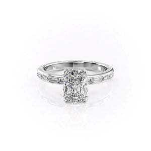 The Jennifer Set With A 1.5 Carat Radiant Lab Diamond