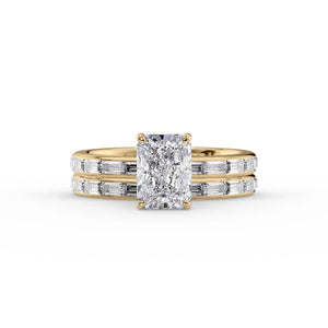 The Jennifer Set With A 1 Carat Radiant Lab Diamond